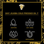 YogaManLab® Best Jojoba Oil 100% Pure & Organic Cold Pressed Oil | Promotes Hair Growth & Skin Moisturizing (200ml)