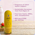 YogaManLab® AlgaeIQ Omega-3 with 800mg DHA | Plant Based, Vegan & Natural | For Improving Heart, Brain, Hair, Skin, Joint & Eye Health | Higest Absorption Formula | 30 Days Pack