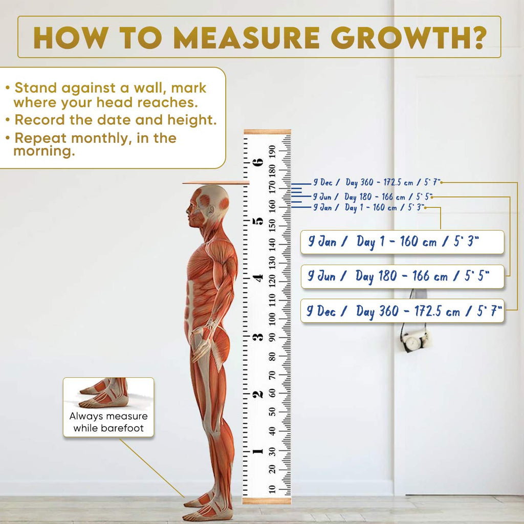 YogaManLab® Growth DNA - Ayurvedic Height Increaser Program | Growth Plate Activator | Guaranteed Results Formula | 100% Natural