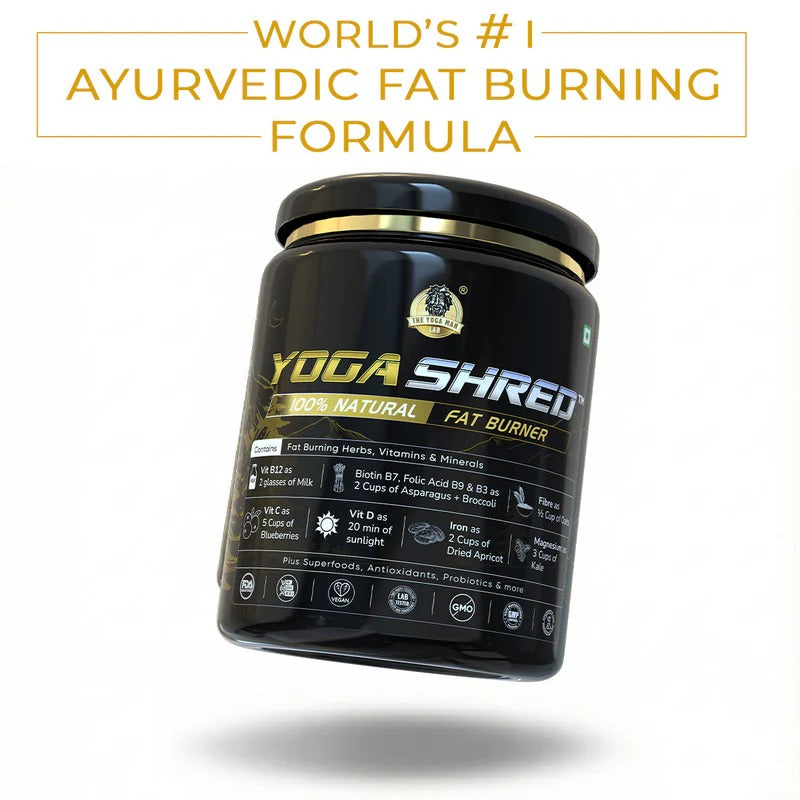YogaManLab® YOGA SHRED - Burn Fat At-Home Ayurvedic Supplement Powder(Women) | Helps in Weight Loss & Boosting Energy | Ayurvedic & 100% Natural Main image