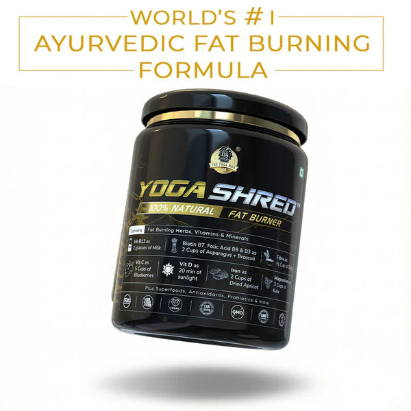 YogaManLab® YOGA SHRED - Burn Fat At-Home Ayurvedic Supplement Powder(Women) | Helps in Weight Loss & Boosting Energy | Ayurvedic & 100% Natural