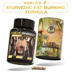 YOGA SHRED - Burn Fat At-Home Ayurvedic Supplement Capsules (Men) | Helps in Weight Loss & Boosting Energy | Ayurvedic & 100% Natural