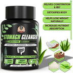 YogaManLab® STOMACH CLEANSER- Intestine Detox Ayurvedic Supplement | 14-Days Detox Program To Remove Constipation & Toxins | 100% Natural with Probiotics