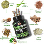 YogaManLab® STOMACH CLEANSER- Intestine Detox Ayurvedic Supplement | 14-Days Detox Program To Remove Constipation & Toxins | 100% Natural with Probiotics