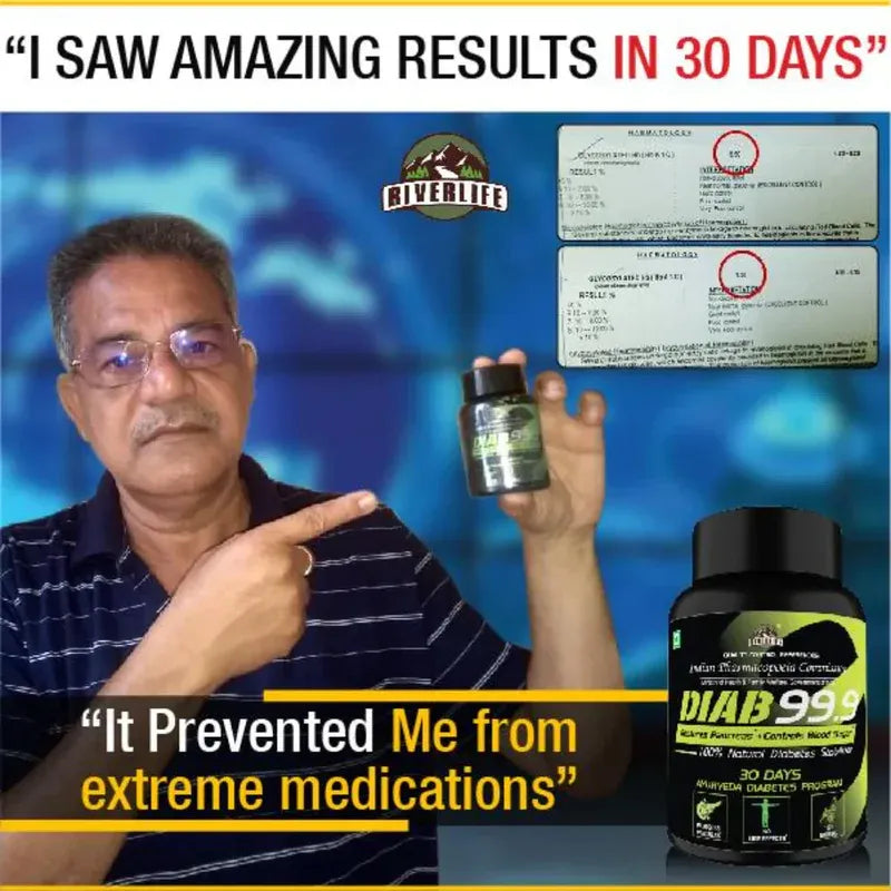 YogaManLab® Diab 99.9 Type-2 Ayurvedic Sugar Reversal Program | Get Free Doctor & Dietitian Reversal Consultation | 100% Natural
