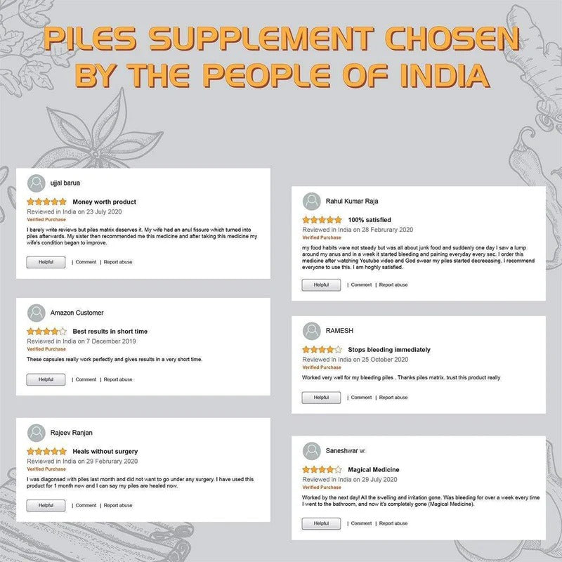 YogaManLab® PILES MATRIX Vein Restore Ayurvedic Medicine | Stops Bleeding, Relieves Pain & Itching | 100% Natural