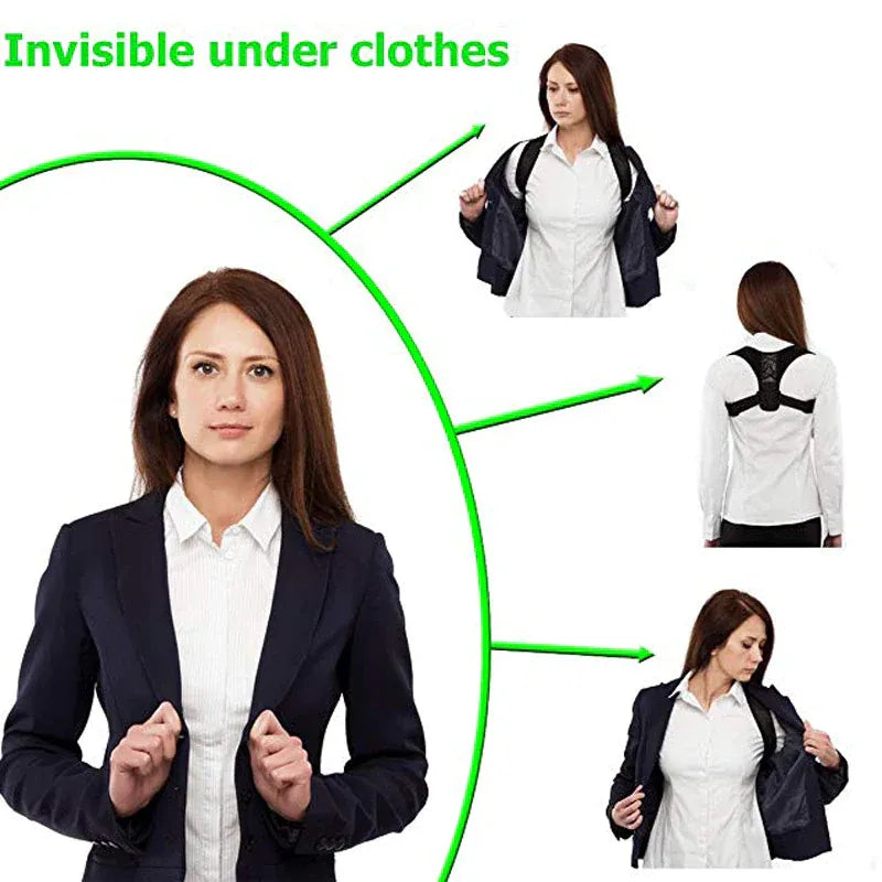 YogaManLab® Posture Corrector Belt - Back Pain, Hips Pain, Sciatica Pain - Corrects Hump Back