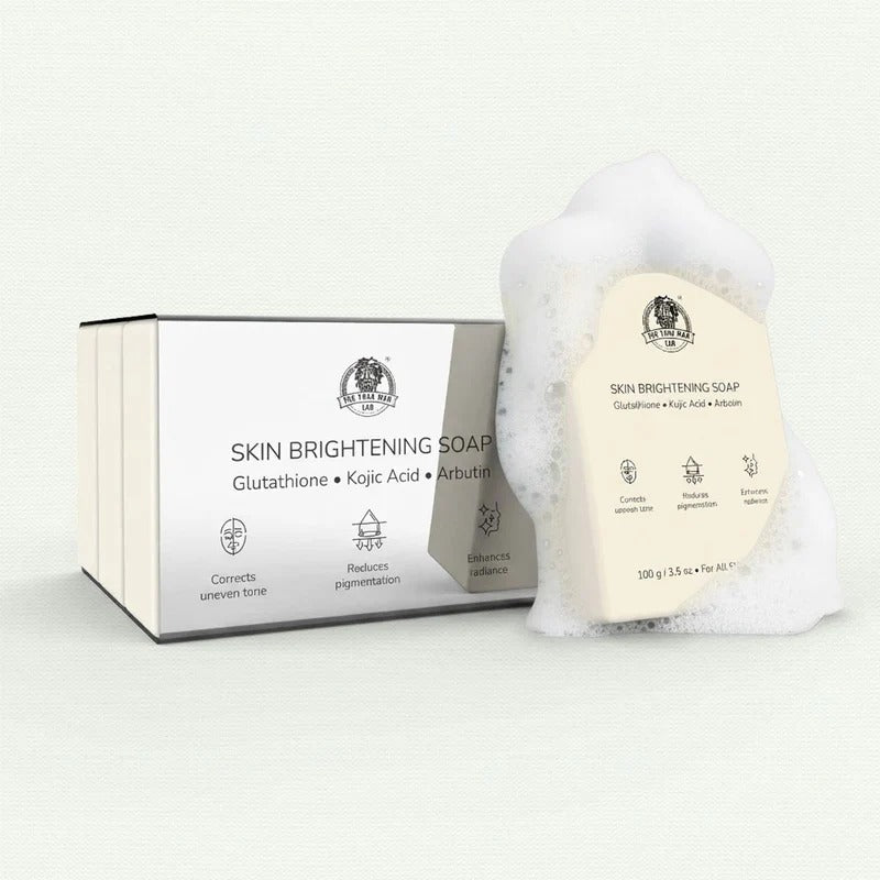 YogaManLab® Glutathione Skin Whitening Kojic Acid Soap | Makes Skin Bright & Glowing | Glutathione, Chandan, Haldi, Kesar, Sandal Wood and Saffron Soap | For Men & Women Skin
