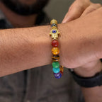 Ancient Yantra - Tiger Eye Stone Chakra Yantra - For Men