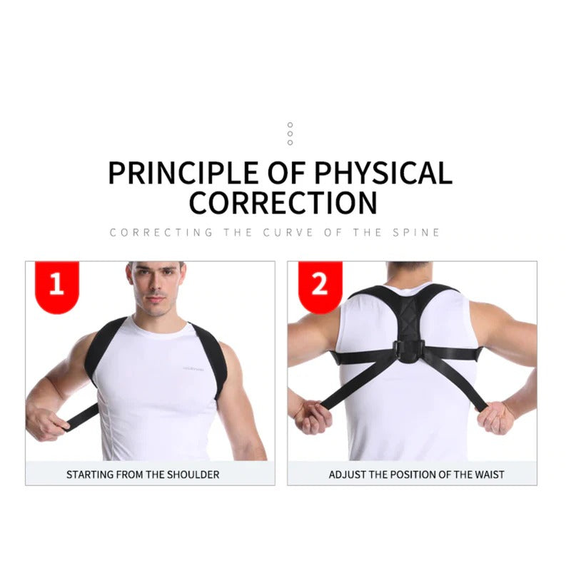 YogaManLab® Posture Corrector Belt - Back Pain, Hips Pain, Sciatica Pain - Corrects Hump Back