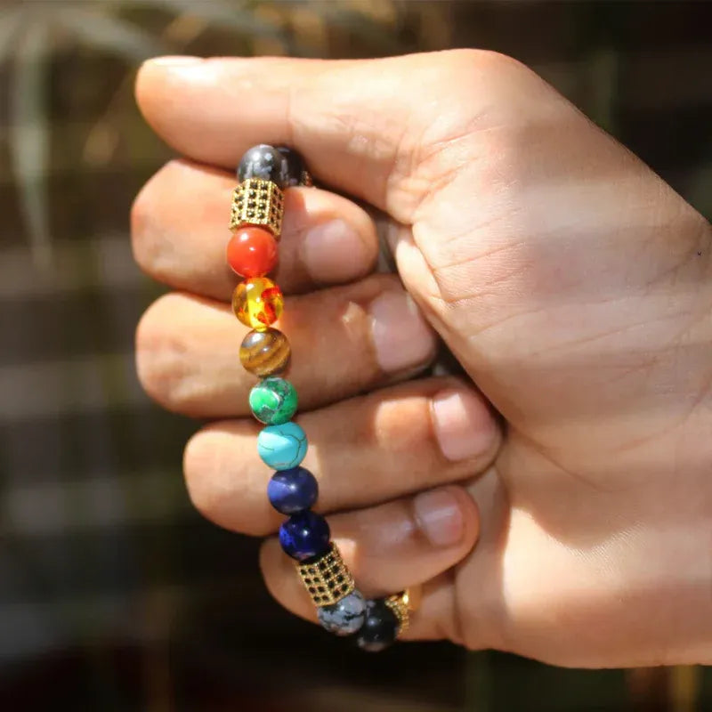 Ancient Yantra - Tiger Eye Stone Chakra Yantra - For Men