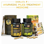 YogaManLab® PILES MATRIX - Vein Restore + Rectum Restore Ayurvedic Supplements + Herbal Remedies Diet Booklet | Relives Pain & Shrinks Mass | 100% Natural