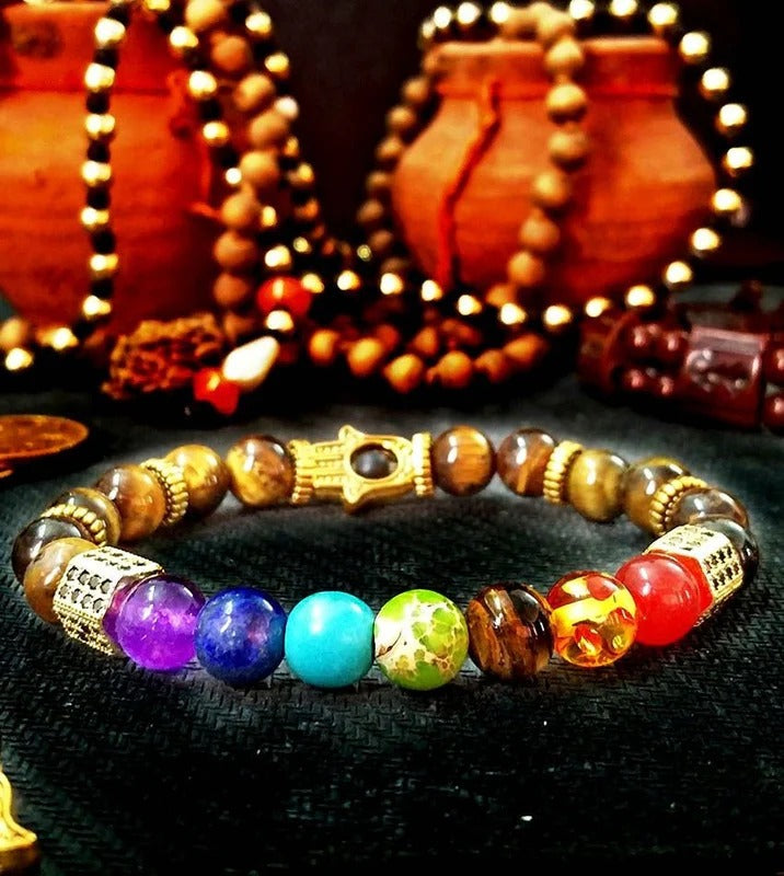 Ancient Yantra - Tiger Eye Stone Chakra Yantra - For Men Secondary image