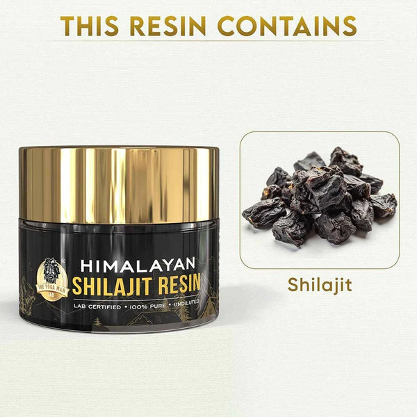 YogaManLab® Himalayan Shilajit Resin Gold Grade | High Fulvic Acid & 87 Trace Minerals | Lab Certified, 100% Natural | 20gm Pack