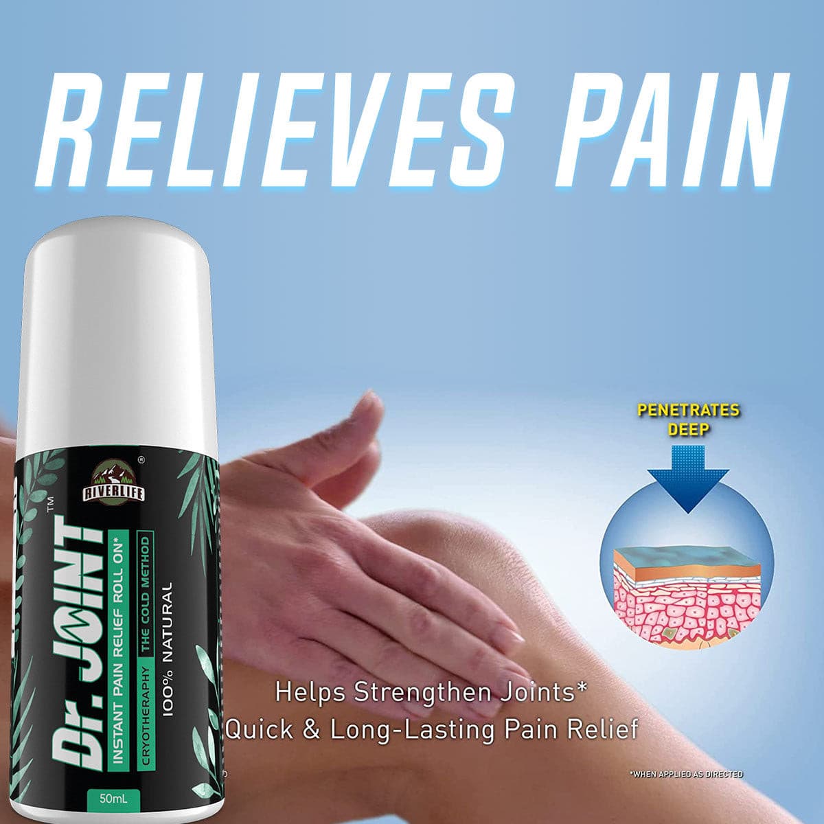 Dr. Joint Roll-On For Instant Pain Relief | Ayurvedic Oil Formula | 100% Natural Main image